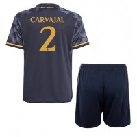 Real Madrid Daniel Carvajal #2 Replika babykläder Bortaställ Barn 2023-24 Kortärmad (+ korta byxor)